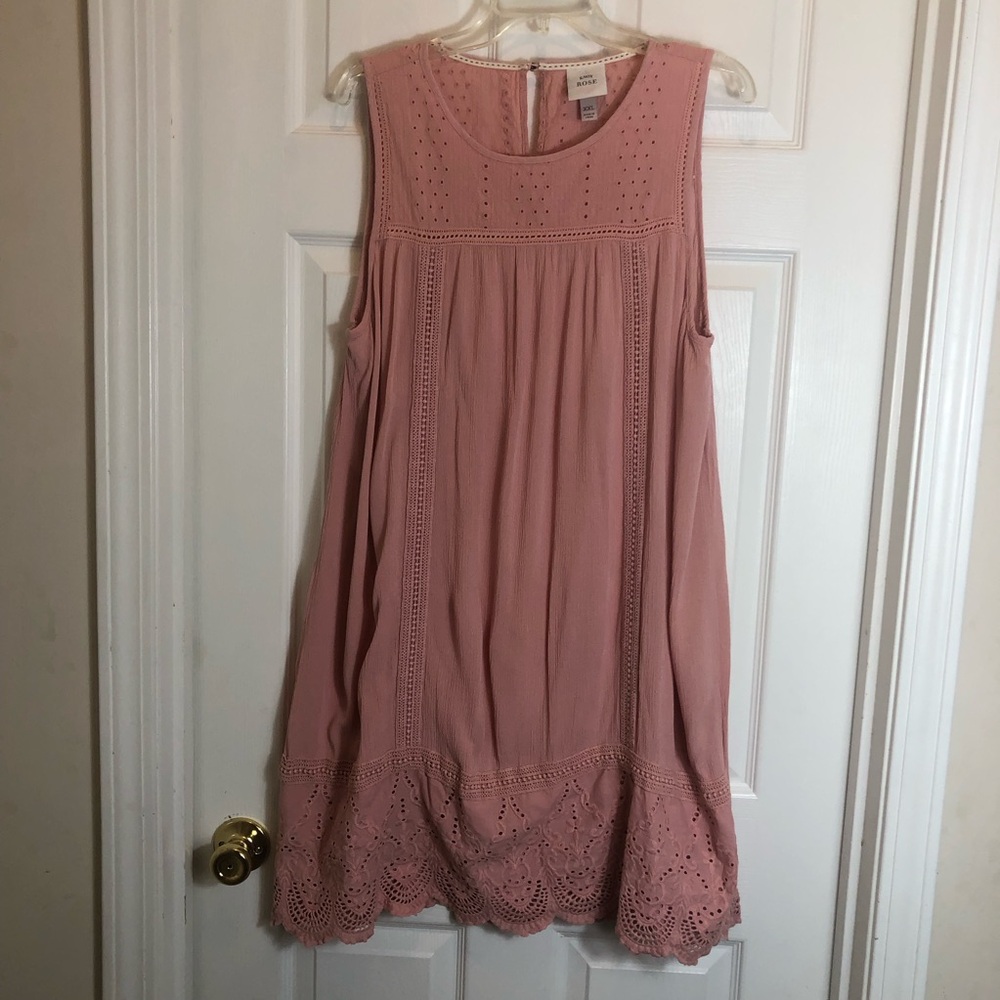 Knox Rose Elegant Pink Lined Dress  Size XXL